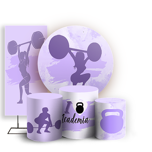 KIT Redondo Trio e Faixa - Academia - Sublimado 3D