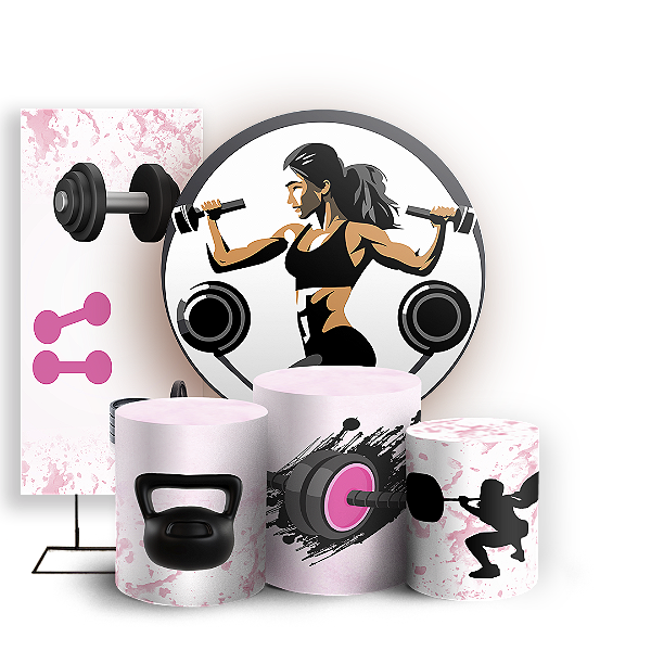 KIT Redondo Trio e Faixa - Academia - Sublimado 3D