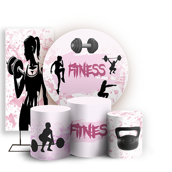 KIT Redondo Trio e Faixa - Academia - Sublimado 3D