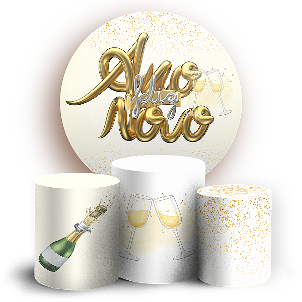 KIT Redondo e Trio - Ano Novo - Sublimado 3D