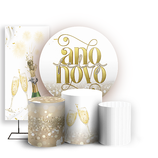 KIT Redondo Trio e Faixa - Ano Novo - Sublimado 3D