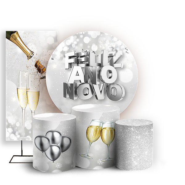 KIT Redondo Trio e Faixa - Ano Novo - Sublimado 3D