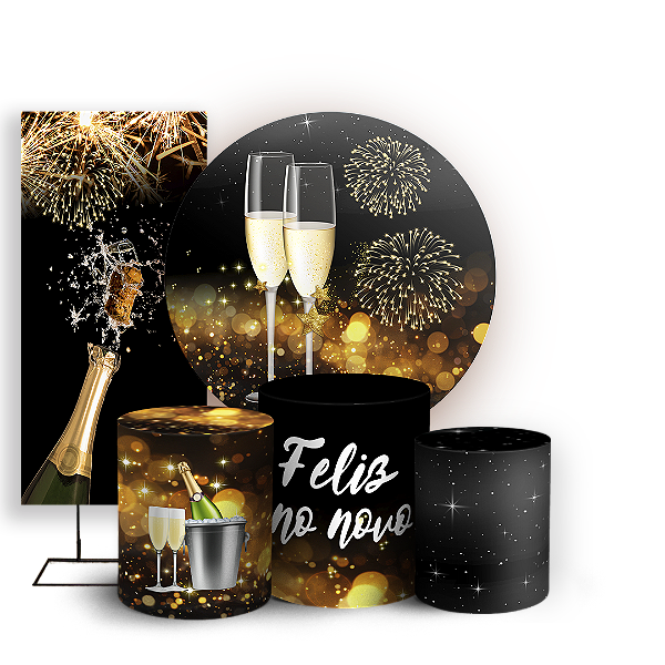KIT Redondo Trio e Faixa - Ano Novo - Sublimado 3D
