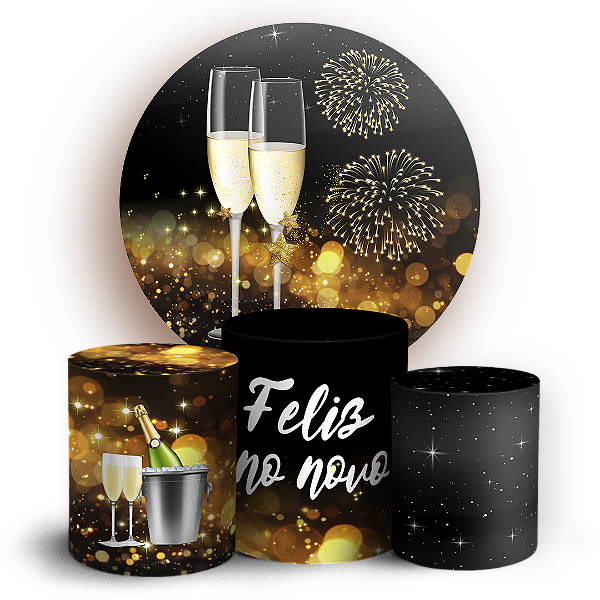 KIT Redondo e Trio - Ano Novo - Sublimado 3D