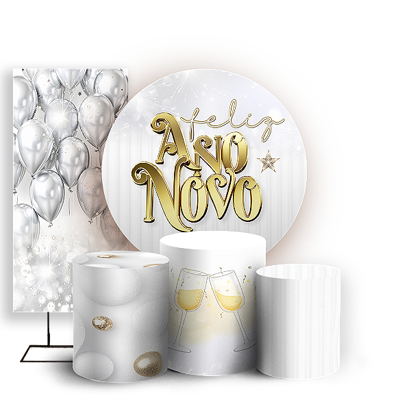 KIT Redondo Trio e Faixa - Ano Novo - Sublimado 3D