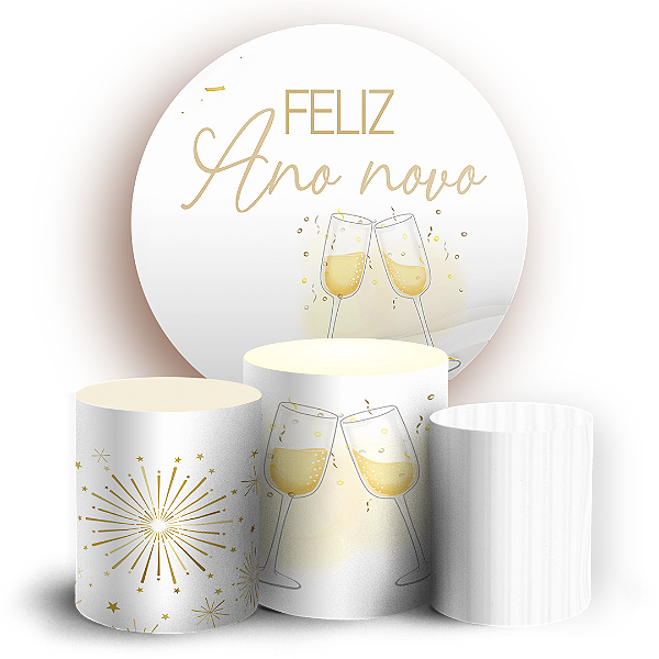 KIT Redondo e Trio - Ano Novo - Sublimado 3D