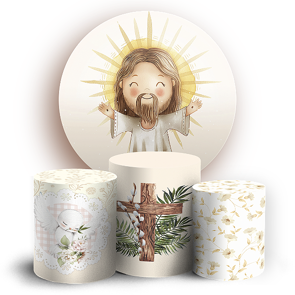 KIT Redondo e Trio - Natal - Sublimado 3D