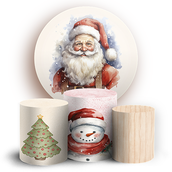 KIT Redondo e Trio - Natal - Sublimado 3D