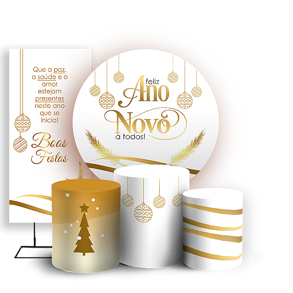 KIT Redondo Trio e Faixa - Ano Novo - Sublimado 3D