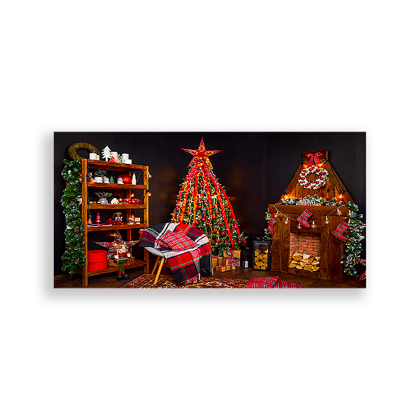 Capa Painel Retangular Sublimado - Natal