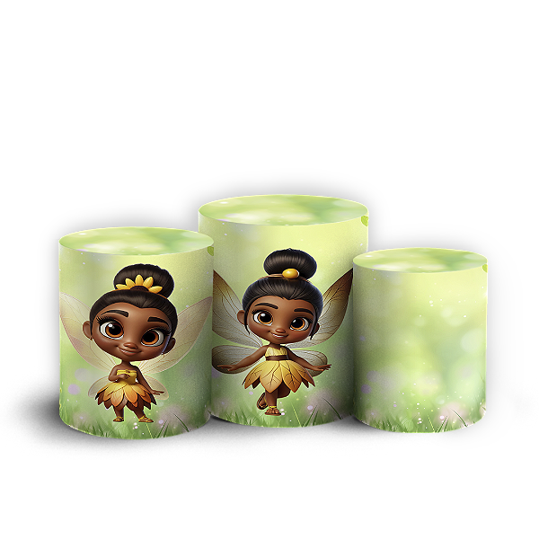Capas Trio Cilindro Sublimado Vest Facil - Tinker Bell Sininho