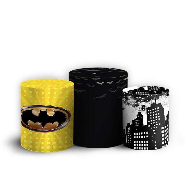 Trio Cilindro - Batman - Sublimado 3D + Elástico