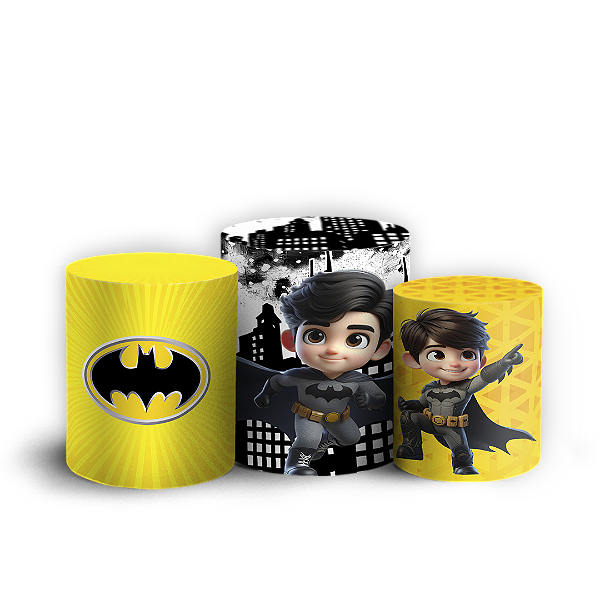 Trio Cilindro - Batman - Sublimado 3D + Elástico