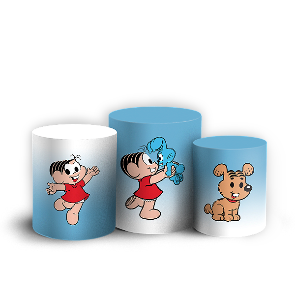 Trio Cilindro - Monica Turma da Monica - Sublimado 3D + Elástico