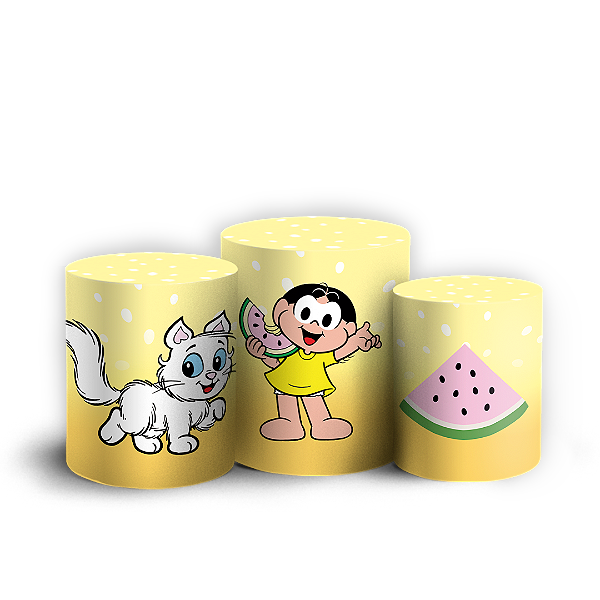 Capas Trio Cilindro Sublimado Vest Facil - Magali Turma da Monica
