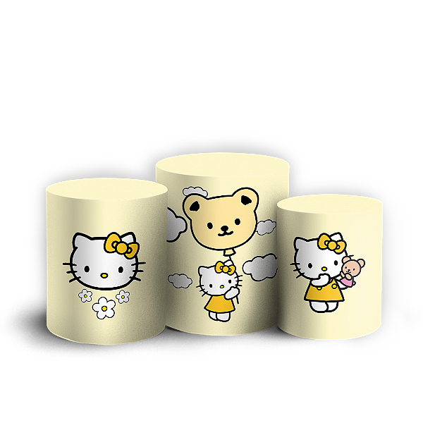 Capas Trio Cilindro Sublimado Vest Facil - Hello Kitty