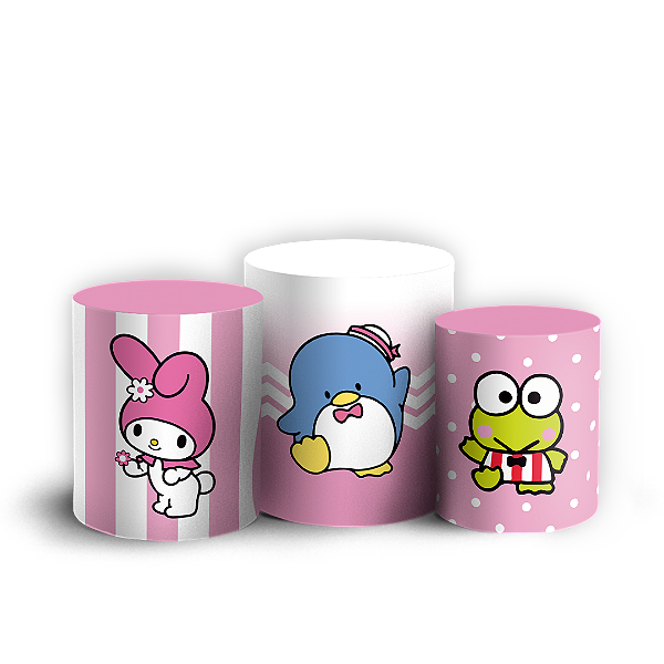 Capas Trio Cilindro Sublimado Vest Facil - Hello Kitty