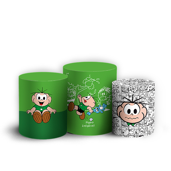 Capas Trio Cilindro Sublimado Vest Facil - Cebolinha Turma da Monica