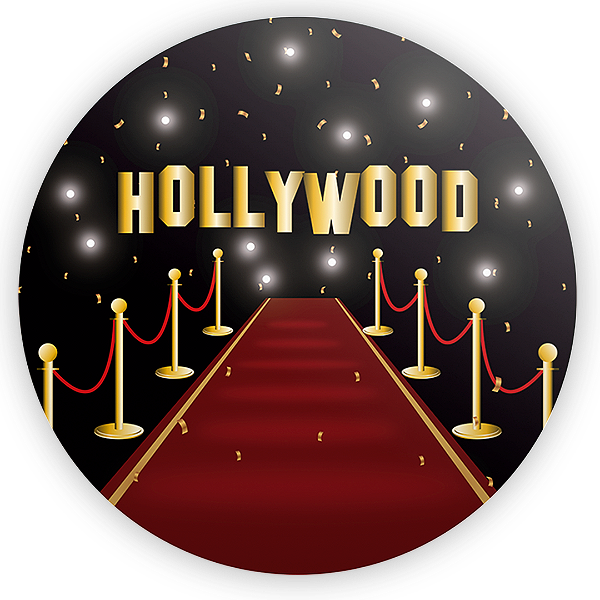 Painel Redondo - Hollywood - Sublimado 3D
