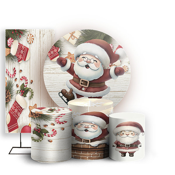 KIT Redondo Trio e Faixa - Natal - Sublimado 3D