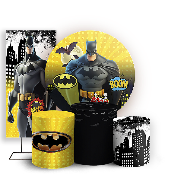 KIT Redondo Trio e Faixa - Batman - Sublimado 3D