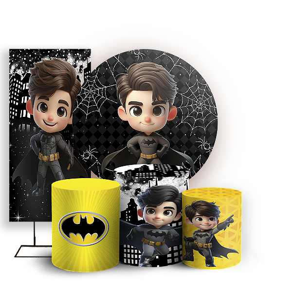 KIT Redondo Trio e Faixa - Batman - Sublimado 3D