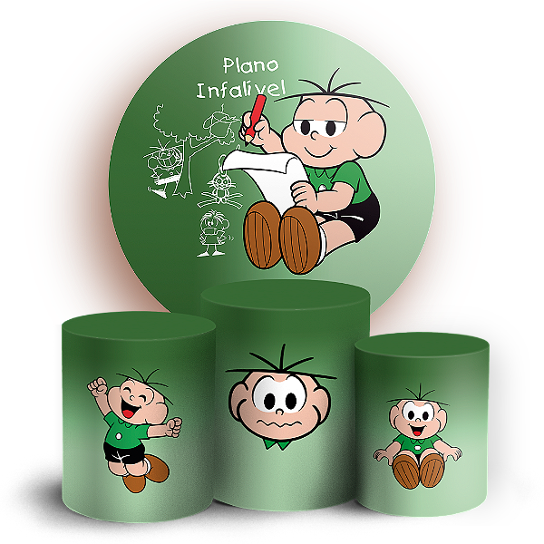 KIT Redondo e Trio - Cebolinha Turma da Monica - Sublimado 3D