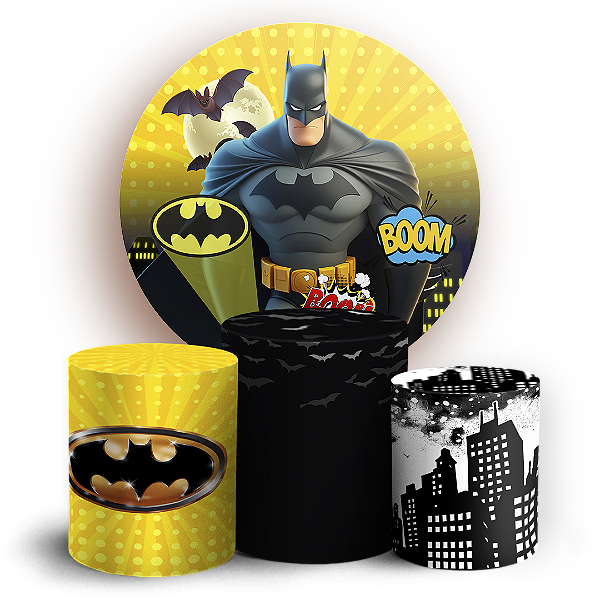 KIT Redondo e Trio - Batman - Sublimado 3D
