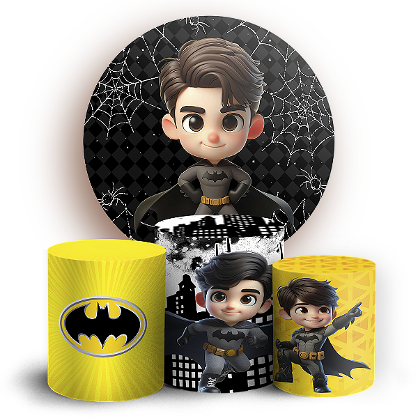 KIT Redondo e Trio - Batman - Sublimado 3D