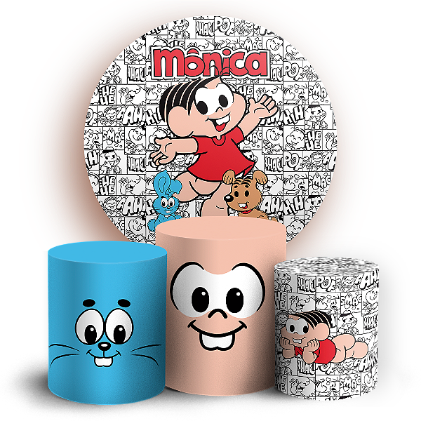 KIT Redondo e Trio - Monica Turma da Monica - Sublimado 3D