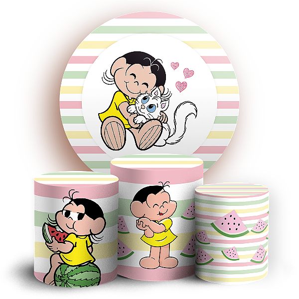 KIT Redondo e Trio - Magali Turma da Monica - Sublimado 3D