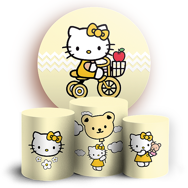 KIT Redondo e Trio - Hello Kitty - Sublimado 3D