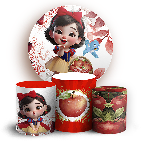 KIT Redondo e Trio - Branca De Neve - Sublimado 3D