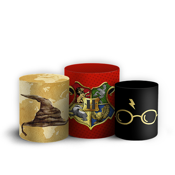 Capas Trio Cilindro Sublimado Vest Facil - Harry Potter