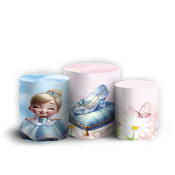 Capas Trio Cilindro Sublimado Vest Facil - Cinderela