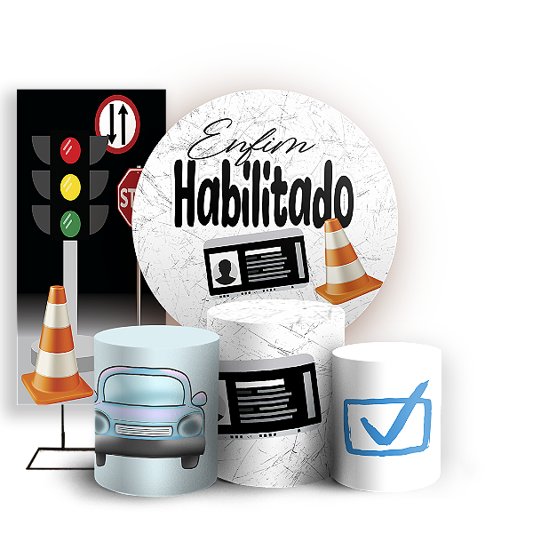 KIT Redondo Trio e Faixa - CNH Habilitado - Sublimado 3D