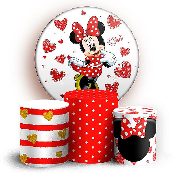 KIT Redondo e Trio - Minnie - Sublimado 3D