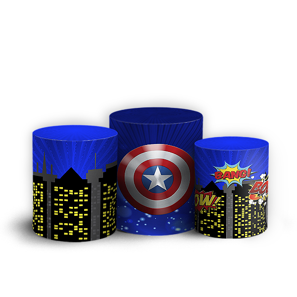 Capas Trio Cilindro Sublimado Vest Facil - Herois