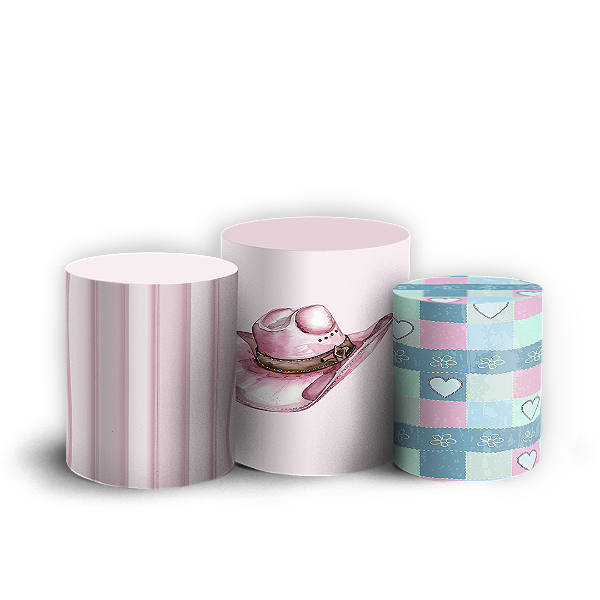Capas Trio Cilindro Sublimado Vest Facil - Fazendinha