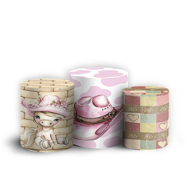Capas Trio Cilindro Sublimado Vest Facil - Fazendinha