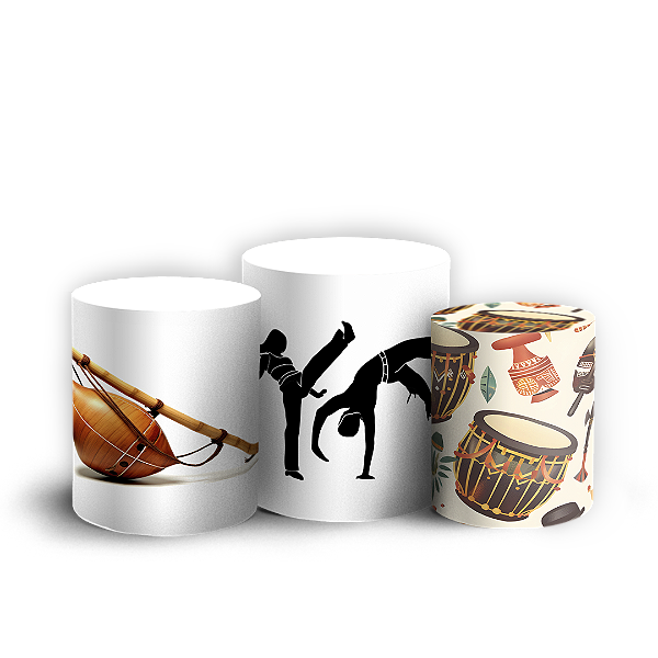 Capas Trio Cilindro Sublimado Vest Facil - Capoeira