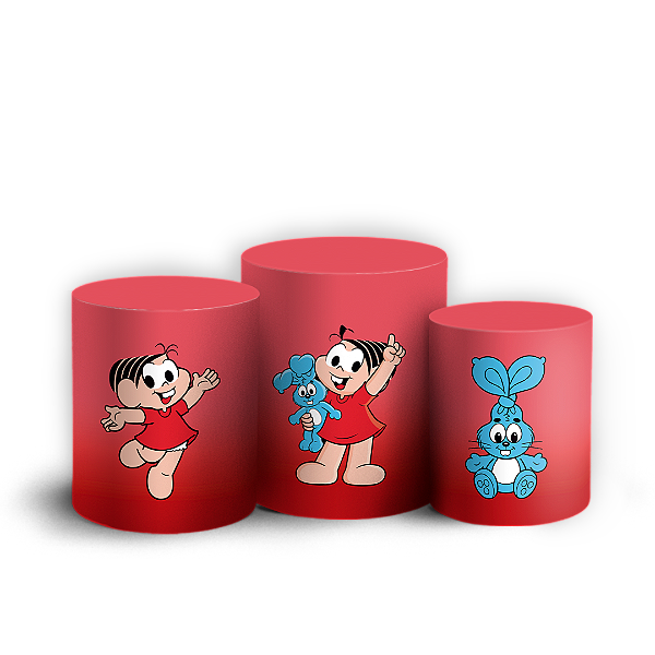 Capas Trio Cilindro Sublimado Vest Facil - Monica Turma da Monica
