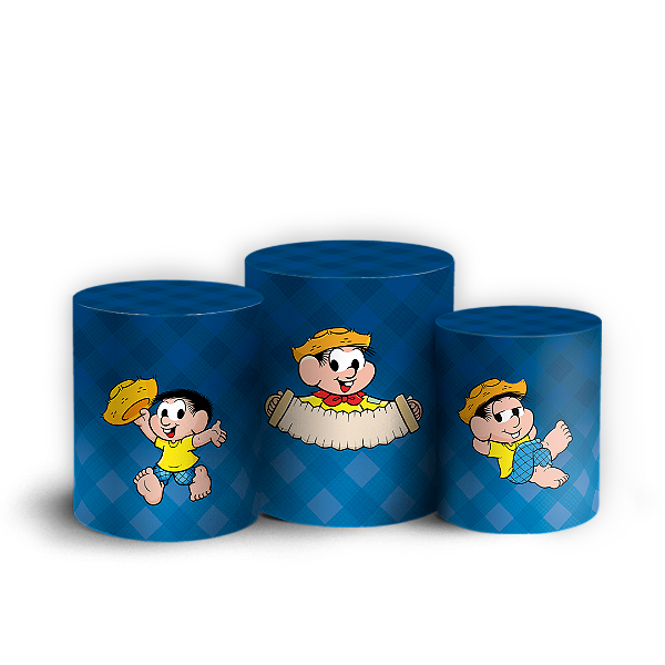 Capas Trio Cilindro Sublimado Vest Facil - Chico Bento Turma Da Monica