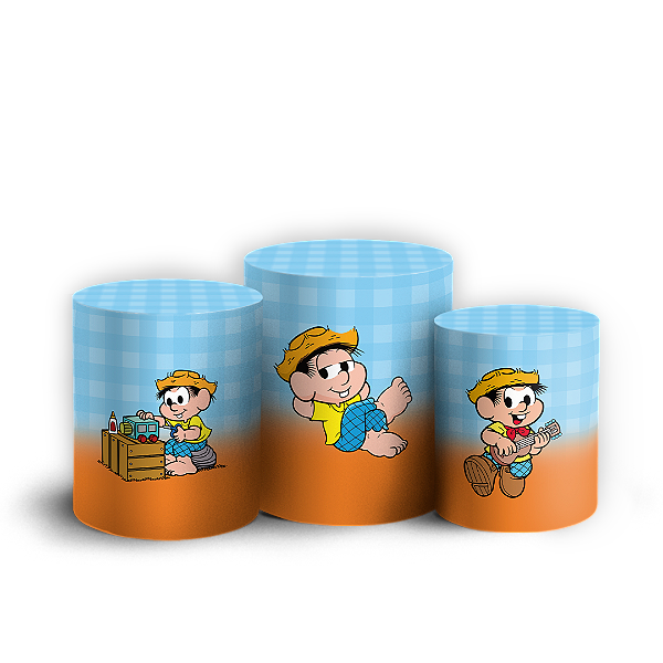 Capas Trio Cilindro Sublimado Vest Facil - Chico Bento Turma Da Monica