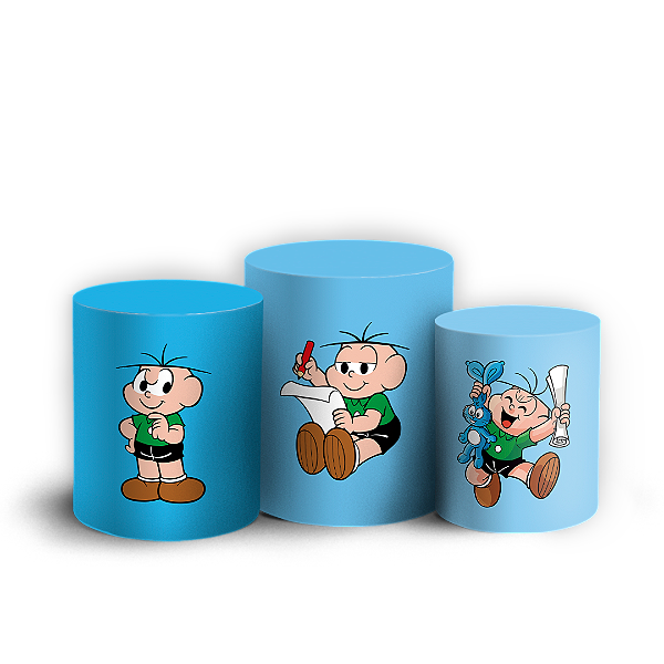 Capas Trio Cilindro Sublimado Vest Facil - Cebolinha Turma da Monica