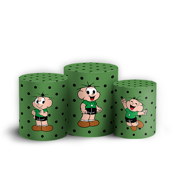 Capas Trio Cilindro Sublimado Vest Facil - Cebolinha Turma da Monica