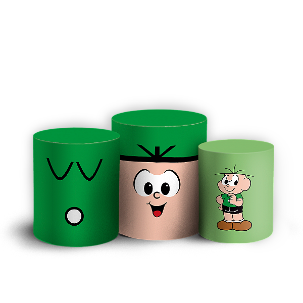 Capas Trio Cilindro Sublimado Vest Facil - Cebolinha Turma da Monica