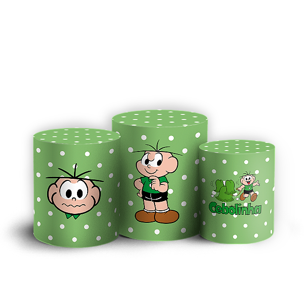 Capas Trio Cilindro Sublimado Vest Facil - Cebolinha Turma da Monica