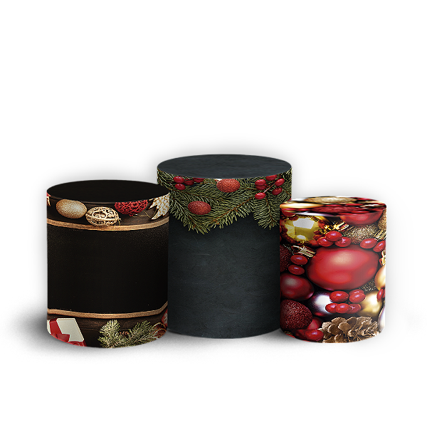 Trio Cilindro - Natal - Sublimado 3D
