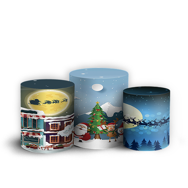 Trio Cilindro - Natal - Sublimado 3D